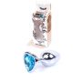 Plug-Jewellery Silver  Heart PLUG- Light Blue - 9