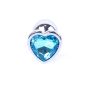 Plug-Jewellery Silver  Heart PLUG- Light Blue - 2