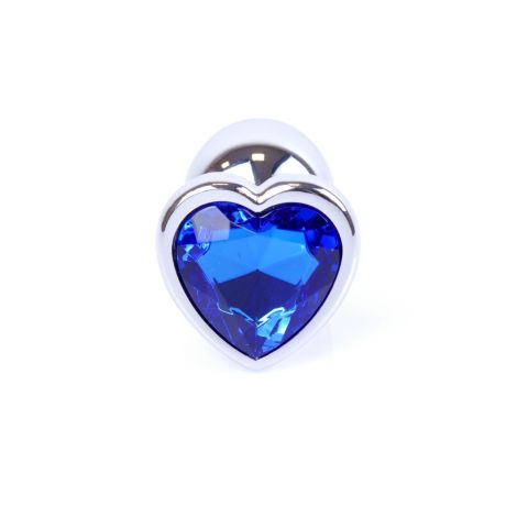 Plug-Jewellery Silver  Heart PLUG- Dark Blue