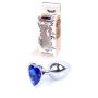 Plug-Jewellery Silver  Heart PLUG- Dark Blue - 9