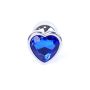 Plug-Jewellery Silver  Heart PLUG- Dark Blue - 2