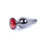 Plug-Jewellery Dark Silver BUTT PLUG- Red - 8