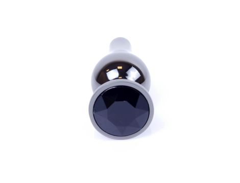 Plug-Jewellery Dark Silver BUTT PLUG- Black