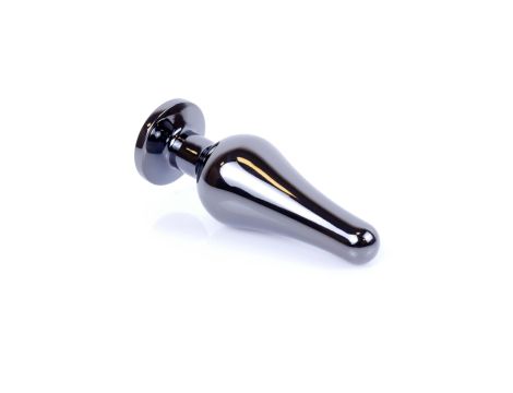 Plug-Jewellery Dark Silver BUTT PLUG- Black - 2