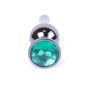 Plug-Jewellery Dark Silver BUTT PLUG- Green - 2