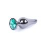 Plug-Jewellery Dark Silver BUTT PLUG- Green - 8