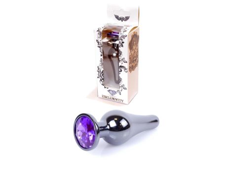 Plug-Jewellery Dark Silver BUTT PLUG- Purple - 9