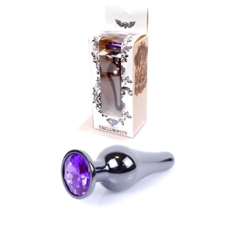 Plug-Jewellery Dark Silver BUTT PLUG- Purple - 9