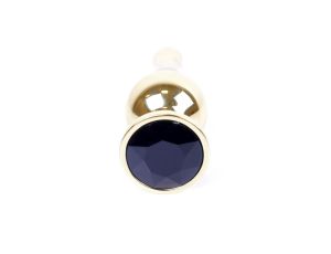 Plug-Jewellery Gold BUTT PLUG- Black