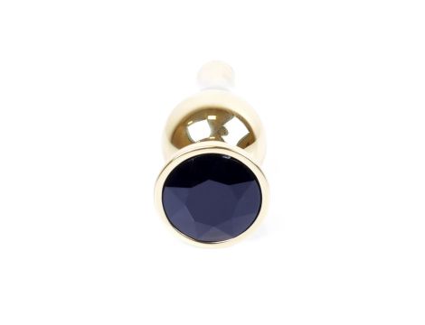 Plug-Jewellery Gold BUTT PLUG- Black