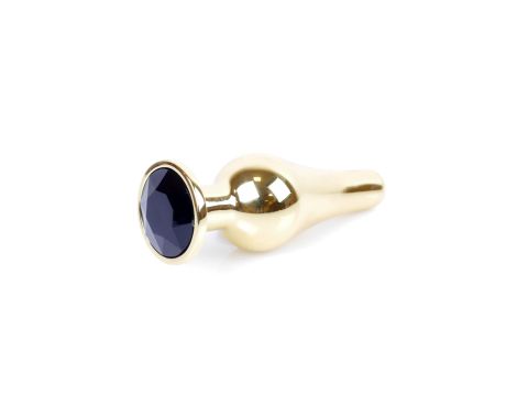 Plug-Jewellery Gold BUTT PLUG- Black - 7