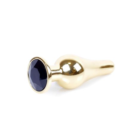 Plug-Jewellery Gold BUTT PLUG- Black - 7