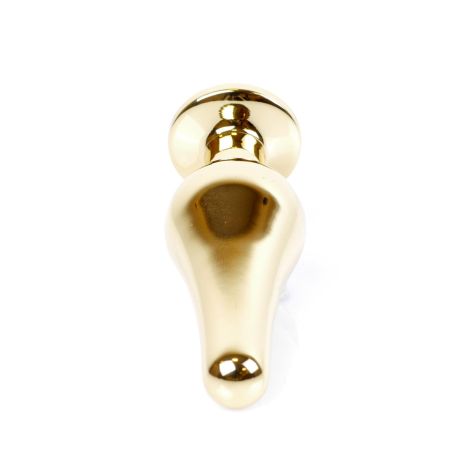 Plug-Jewellery Gold BUTT PLUG- Clear - 3