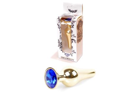 Plug-Jewellery Gold BUTT PLUG- Dark Blue - 9