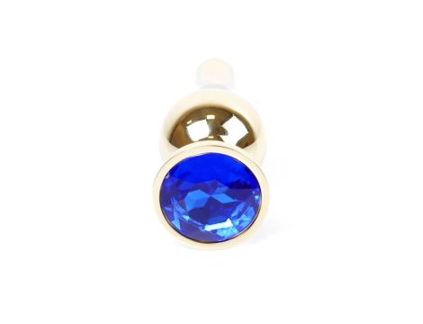 Plug-Jewellery Gold BUTT PLUG- Dark Blue