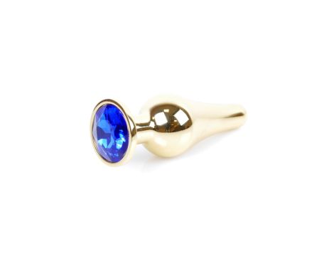 Plug-Jewellery Gold BUTT PLUG- Dark Blue - 7