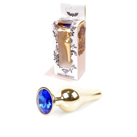 Plug-Jewellery Gold BUTT PLUG- Dark Blue - 9