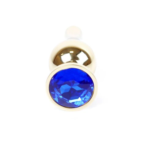 Plug-Jewellery Gold BUTT PLUG- Dark Blue