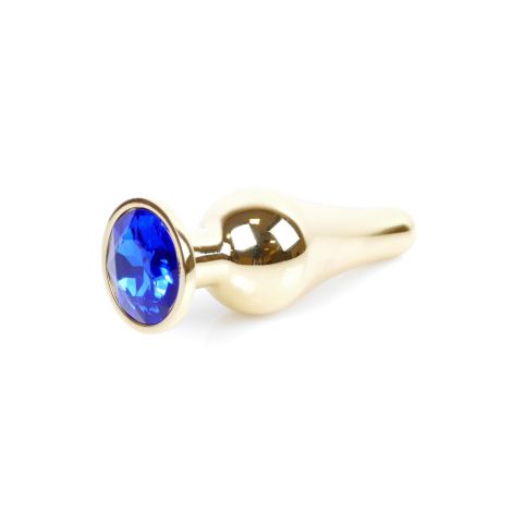 Plug-Jewellery Gold BUTT PLUG- Dark Blue - 7