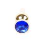 Plug-Jewellery Gold BUTT PLUG- Dark Blue - 2