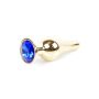 Plug-Jewellery Gold BUTT PLUG- Dark Blue - 8