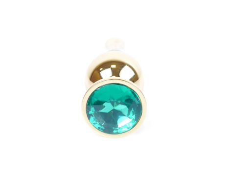 Plug-Jewellery Gold BUTT PLUG- Green