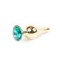 Plug-Jewellery Gold BUTT PLUG- Green - 8