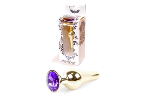 Plug-Jewellery Gold BUTT PLUG- Purple - 9