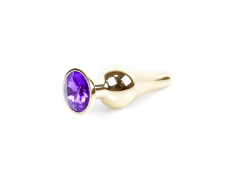 Plug-Jewellery Gold BUTT PLUG- Purple - 7