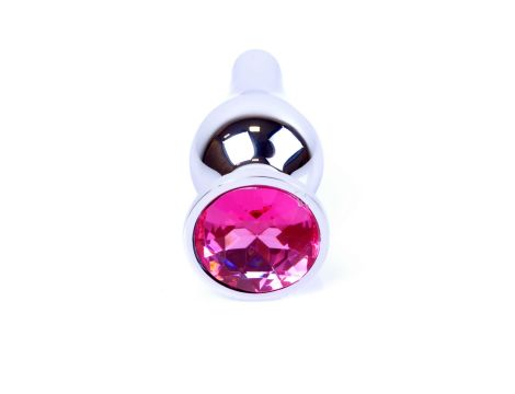 Plug-Jewellery Silver BUTT PLUG- Pink