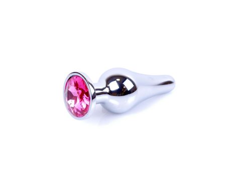 Plug-Jewellery Silver BUTT PLUG- Pink - 7