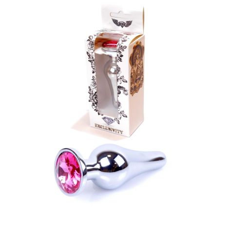 Plug-Jewellery Silver BUTT PLUG- Pink - 9