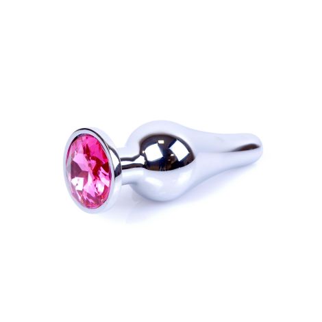 Plug-Jewellery Silver BUTT PLUG- Pink - 7