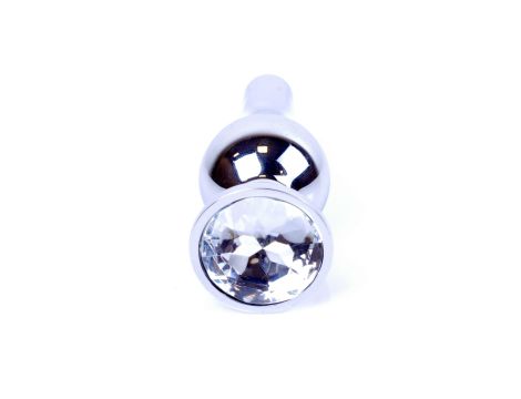 Plug-Jewellery Silver BUTT PLUG- Clear