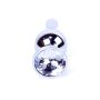 Plug-Jewellery Silver BUTT PLUG- Clear - 2