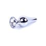 Plug-Jewellery Silver BUTT PLUG- Clear - 8