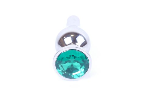 Plug-Jewellery Silver BUTT PLUG- Green