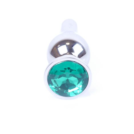 Plug-Jewellery Silver BUTT PLUG- Green