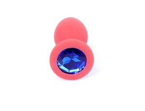 Plug-Jewellery Red Silicon PLUG Small- Blue Diamond - image 2