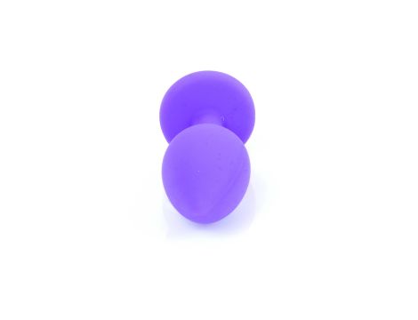 Plug-Jewellery Purple Silicon PLUG Small- Red Diamond - 3