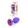 Plug-Jewellery Purple Silicon PLUG Small- Red Diamond - 9