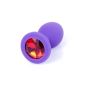 Plug-Jewellery Purple Silicon PLUG Small- Red Diamond - 2