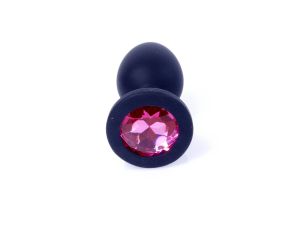 Plug-Jewellery Black Silicon PLUG Small- Pink Diamond - image 2