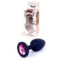 Plug-Jewellery Black Silicon PLUG Small- Pink Diamond - 9