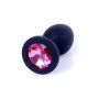 Plug-Jewellery Black Silicon PLUG Small- Pink Diamond - 2