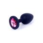 Plug-Jewellery Black Silicon PLUG Small- Pink Diamond - 7