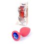 Plug-Jewellery Red Silicon PLUG Medium- Blue Diamond - 10