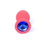 Plug-Jewellery Red Silicon PLUG Medium- Blue Diamond - 3