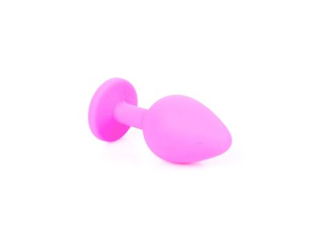 Plug-Jewellery Pink Silicon PLUG Medium- Light Blue Diamond - 3