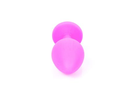 Plug-Jewellery Pink Silicon PLUG Medium- Light Blue Diamond - 4